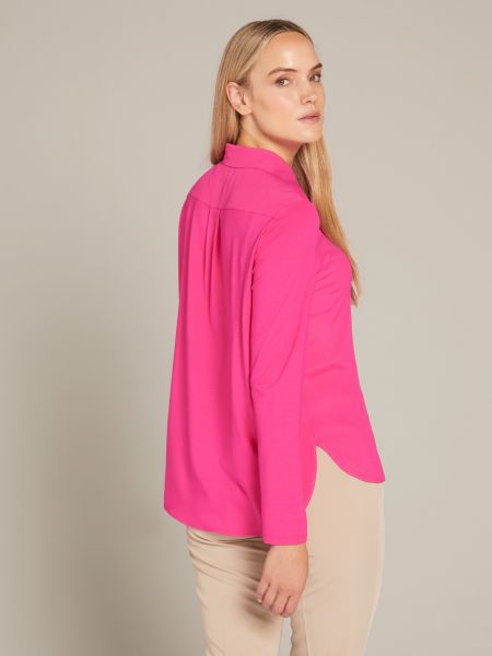 Fucsia Donna Elena Miro T-Shirt Con Jabot In Viscosa Riciclata Camicie E Bluse