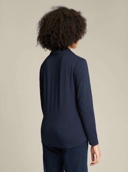 Blusa In Ecovero™ Con Fusciacca Blu Elena Miro Top E T-Shirt Donna