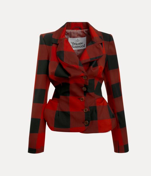 Donna Cappotti E Giacche Acquisto Drunken Tailored Jacket Vivienne Westwood Red/Black