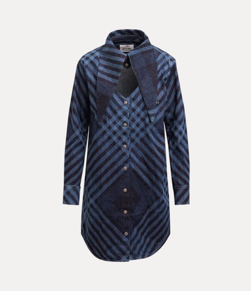Heart Shirt Dress Moda Blue Vestiti Donna Vivienne Westwood