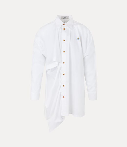 2024 Donna Top E Camicie White Vivienne Westwood Gib Shirt