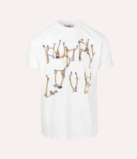 Felpe E T-Shirt Donna White Vivienne Westwood Bones 'N Chain Classic Tshirt Reso