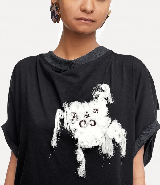 Vivienne Westwood Donna Felpe E T-Shirt Exposure Edie T Black Offerta