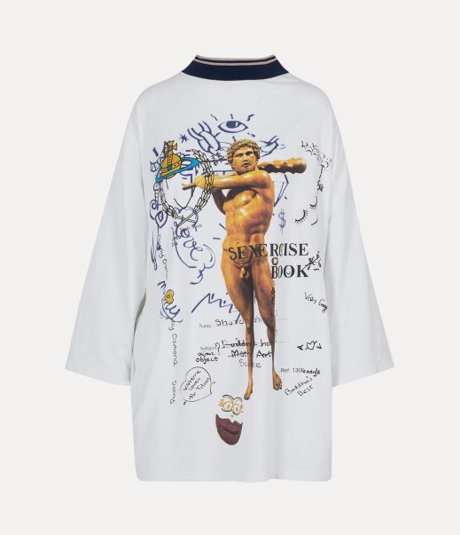 Vivienne Westwood White Felpe E T-Shirt Drunken Oversized T-Shirt Consumatore Donna