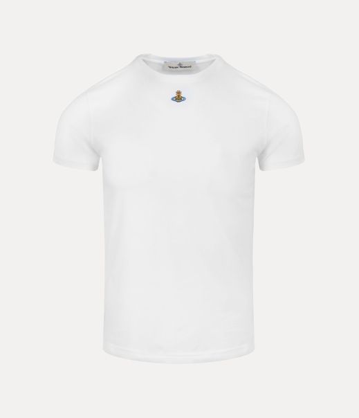 Vivienne Westwood White Donna Vendere Orb Peru' T-Shirt Felpe E T-Shirt