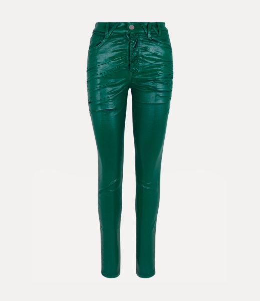 Vivienne Westwood Donna Green Pantaloni E Shorts W Crewe Skinny Jeans In Linea