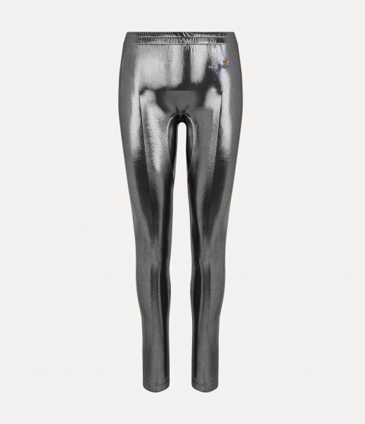 Vivienne Westwood Donna Leggings Affidabilità Pantaloni E Shorts Silver