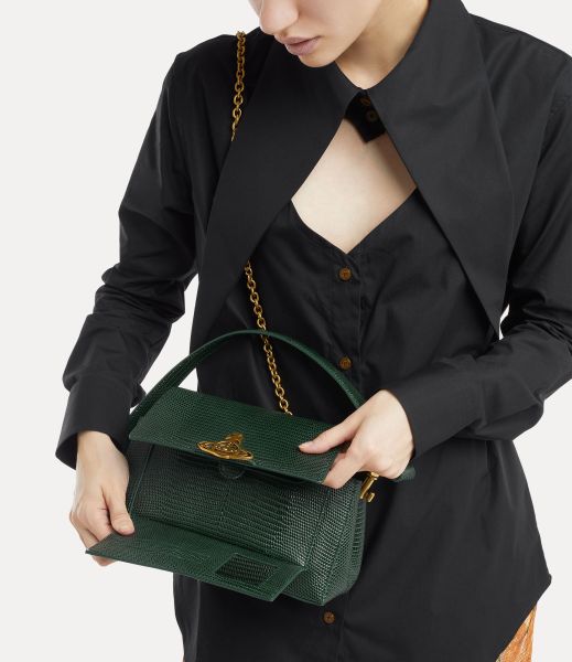 Hazel Medium Handbag Borse A Mano Vivienne Westwood Green Donna Consigliare