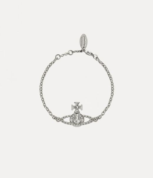 Vivienne Westwood Donna Sconto Bracciali Rhodium Crystal Mayfair Bas Relief Bracelet