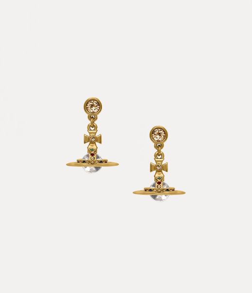 Gold New Petite Orb Earrings Orecchini Donna Mercato Vivienne Westwood