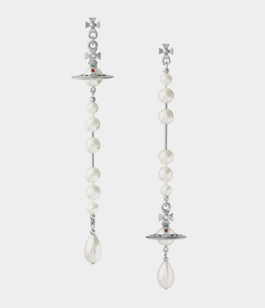 Vendere Donna Platinum/Pearl/Multi Broken Pearl Earrings Vivienne Westwood Orecchini