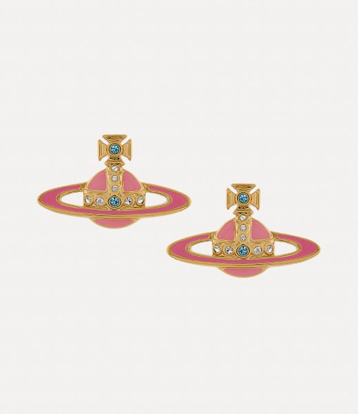Small Neo Bas Relief Earrings Orecchini Donna Sconto Vivienne Westwood Gold/ Aqua Bohemica