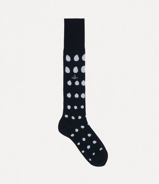 Black Vivienne Westwood Economico Dots Socks Donna Calze E Collant