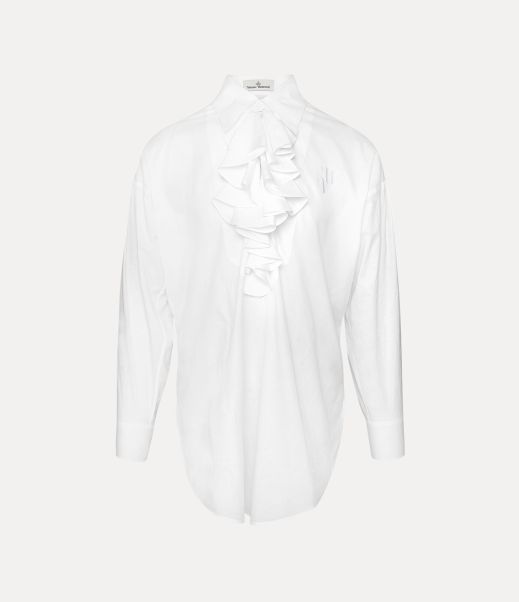 Camicie Offerta Speciale Uomo White Vivienne Westwood Frill Shirt