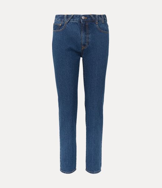 Vivienne Westwood Blue Spray Vw Classic Tapered Uomo Pantaloni E Shorts Qualità