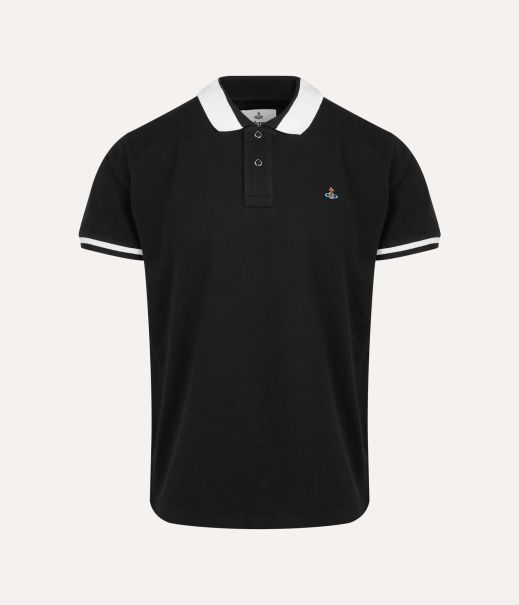Uomo Vivienne Westwood Durata Classic Polo Black T-Shirt E Polo
