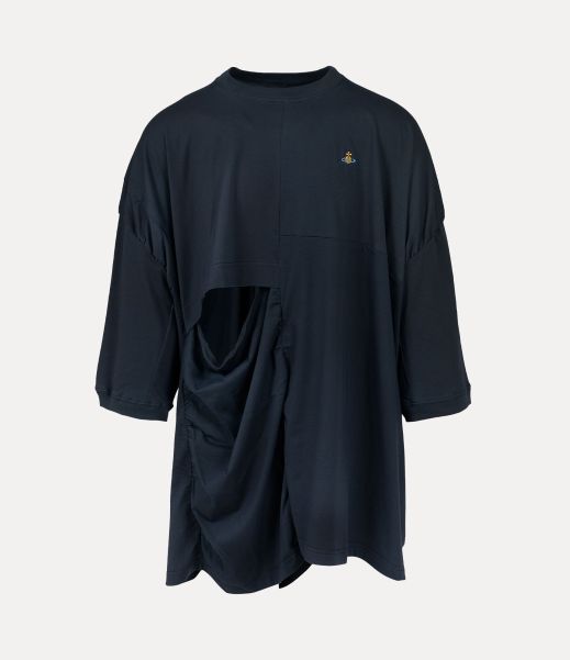 Vivienne Westwood Promozione Black Dolly Oversized Tshirt Multi Orb Uomo T-Shirt E Polo