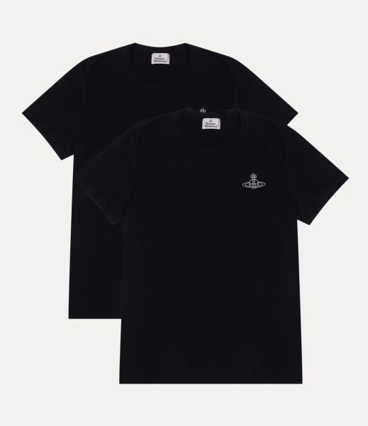 T-Shirt E Polo Two-Pack T-Shirt Uomo Black Vivienne Westwood Vendere