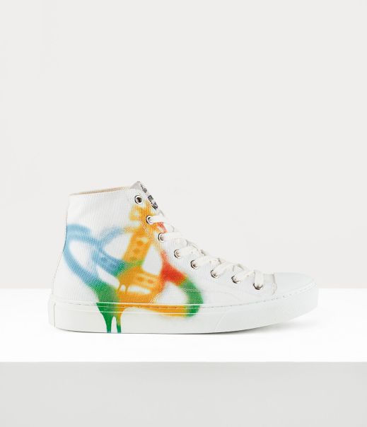 Uscita White/Multi Uomo Vivienne Westwood Plimsoll High Top Sneakers